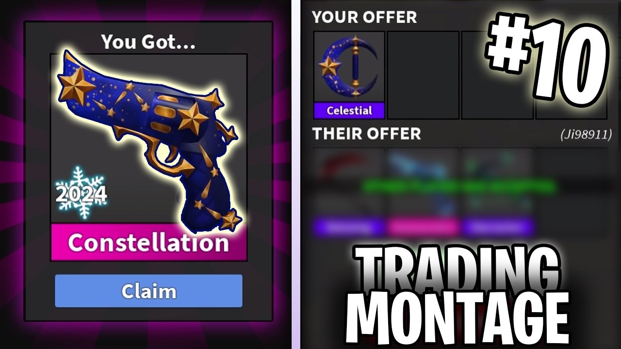 🎉 NEW YEAR TRADES 🎉 MM2 TRADING MONTAGE 10