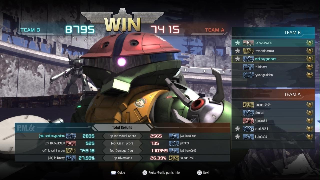 TMNT Acguy TB WIN GBO2 PS5  MOBILE SUIT GUNDAM BATTLE OPERATION 2_2025