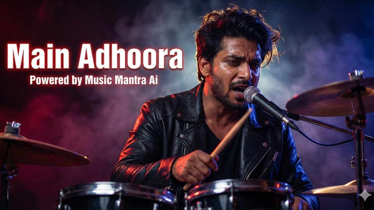 Main Adhoora | Emotional Hindi Rock Ballad  | Music Mantra Ai