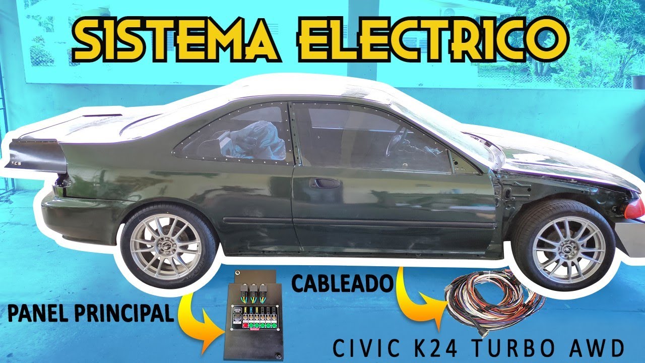 INSTALACION de SISTEMA ELECTRICO!! 😲  | HONDA CIVIC K SWAP K24 AWD TURBO Etapa #8