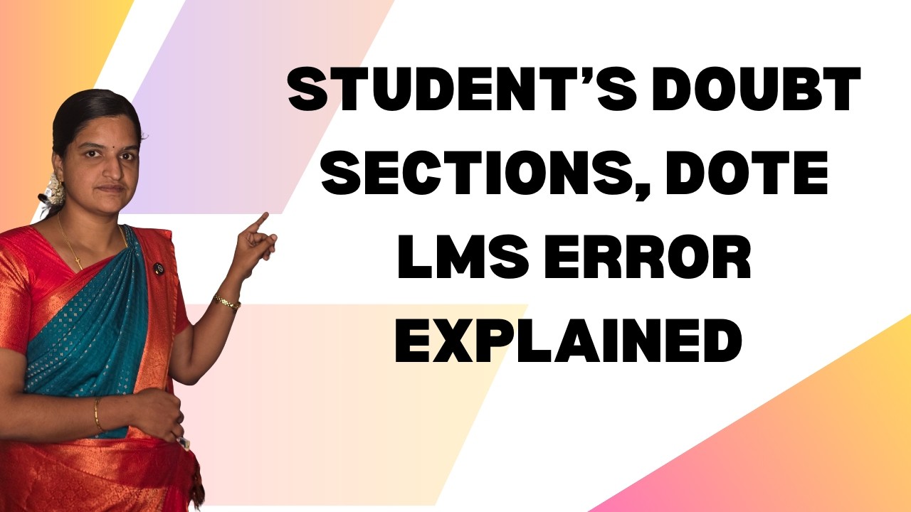 CBE - EXAM DOUBT'S , DOTE LMS ERROR EXPLAINED