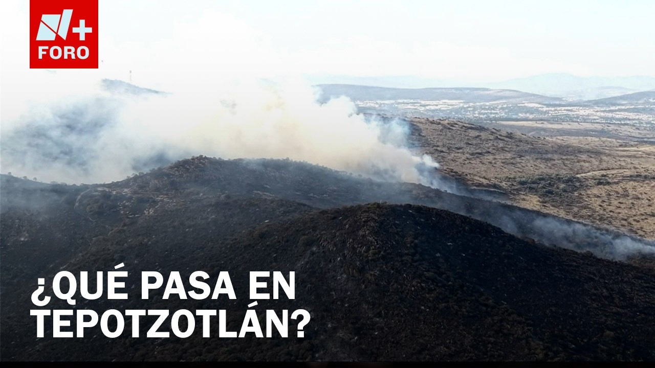 Fuerte incendio en cerro de Los Potreros en Tepotzotlán, Edomex, arraza 50 hectáreas