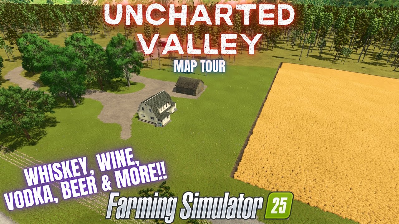 UNCHARTED VALLEY 4X — Обзор карты — Farming Simulator 25