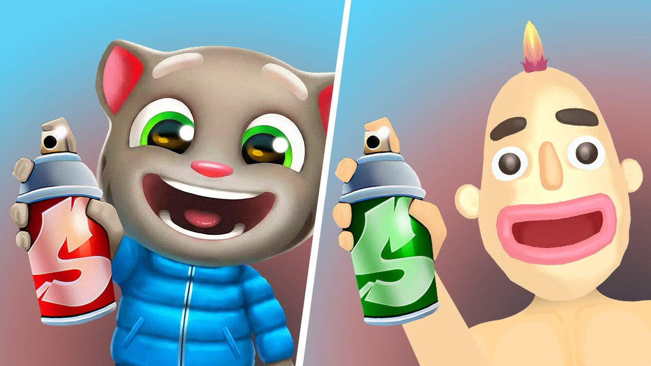 Talking Tom Gold Run VS Sandwich Runner Burger - Tom Gold Run New Update, Talking Tom Cat Gameplay