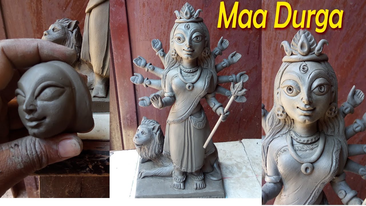 Maa durga murti making at home small | Art Tech