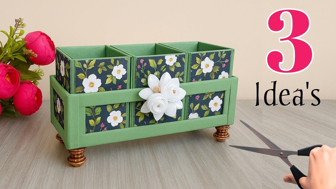 Transforming Waste Cardboard | 3 DIY Organizer for Storage | Easy Craft Idea's 