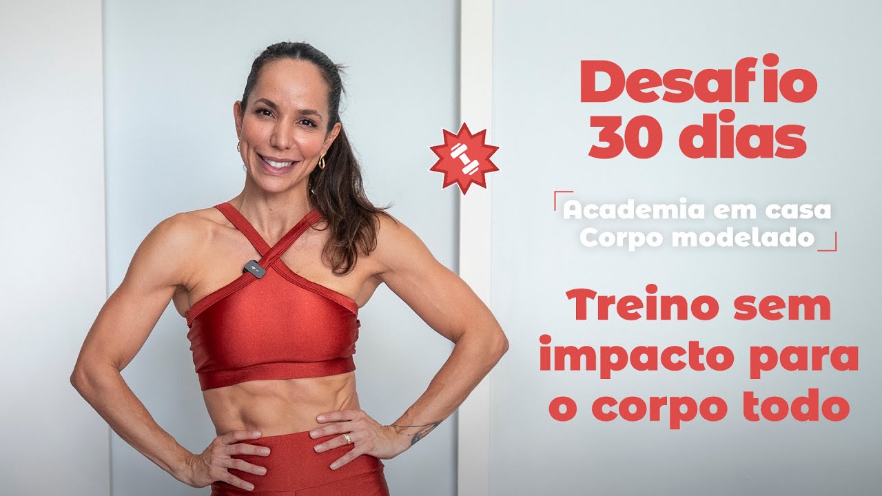 Treino sem impacto para trabalhar o corpo todo em casa , com alongamento e mobilidade - Carol Borba