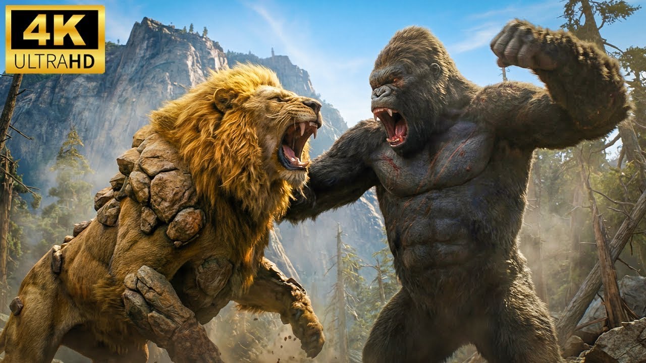 KING KONG vs GIANT LION  The Ultimate Battle for the Jungle Throne   Who Is The True King of Beasts