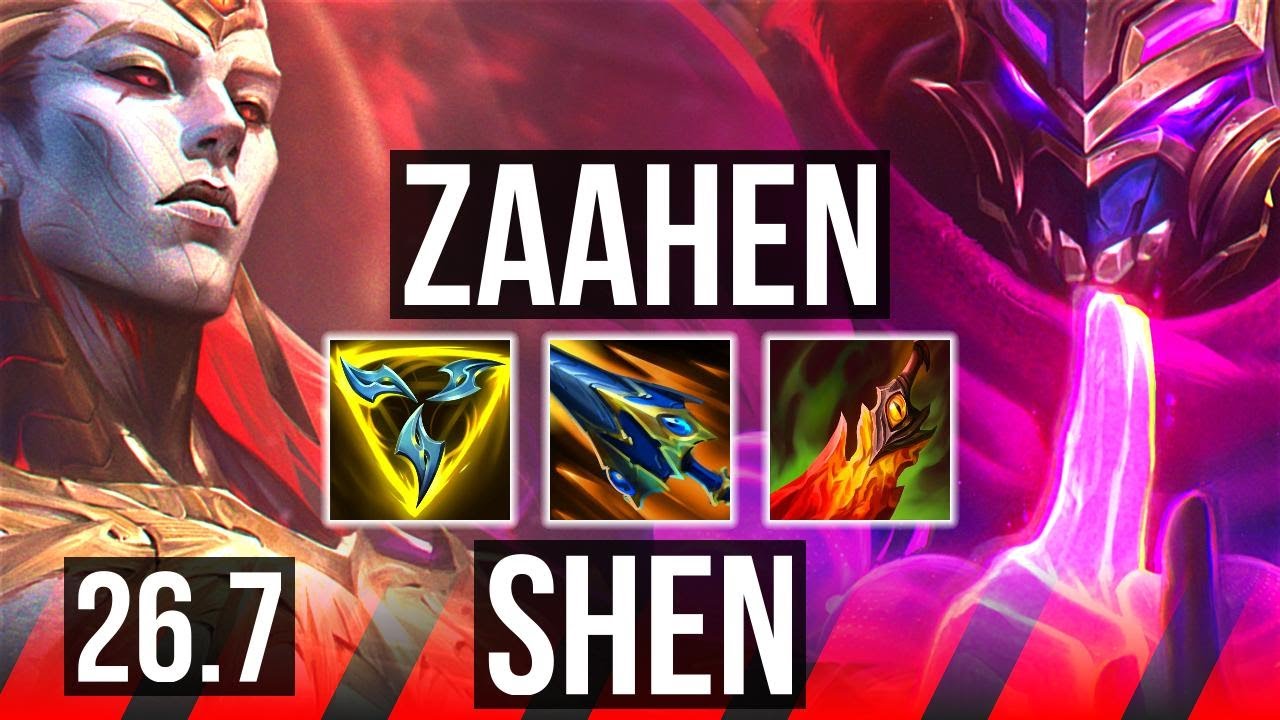 ZAAHEN vs SHEN (TOP) | Good KDA: 23/1/6, 61K damage | EUW Master | 26.7