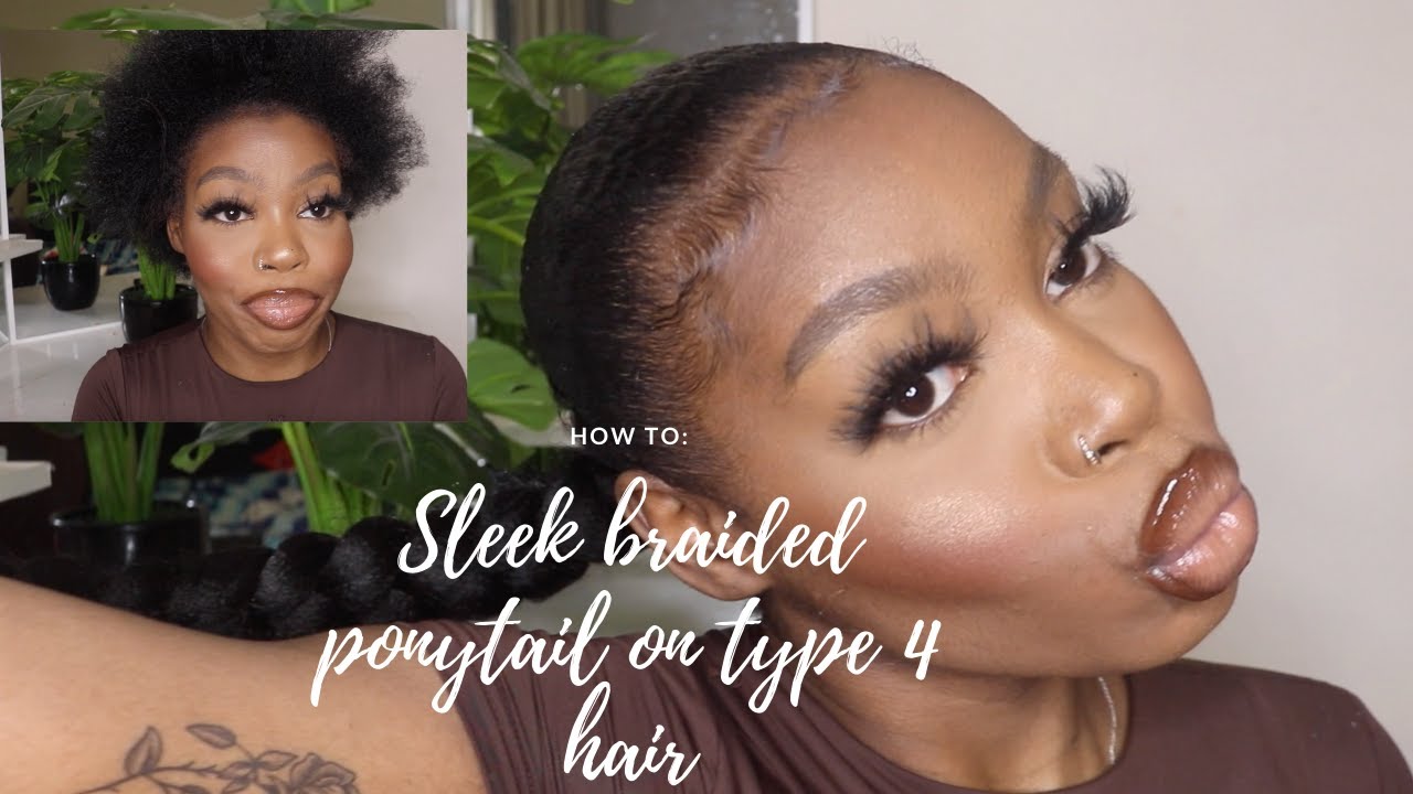 HOW TO: ECO STYLER SLEEK BRAIDED PONYTAIL ON TYPE 4 HAIR | NO WHITE CAST