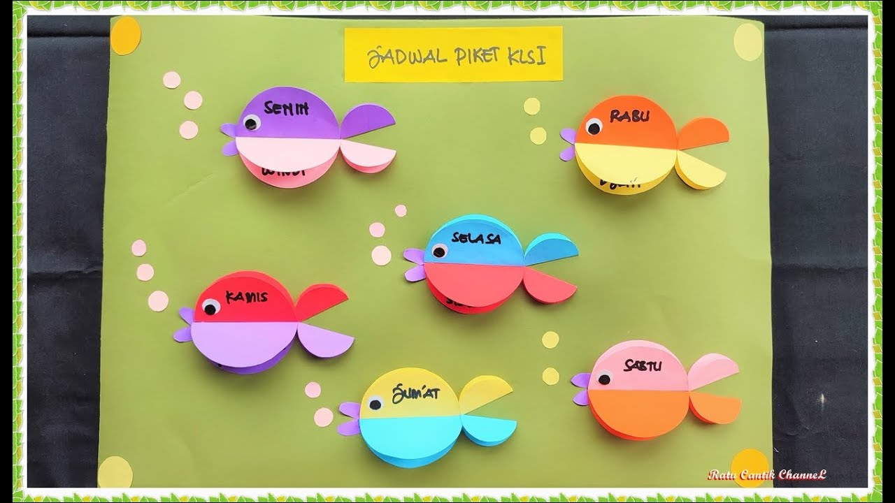 Cara Mudah Membuat Jadwal Piket Lucu Untuk kelas Anak - anak