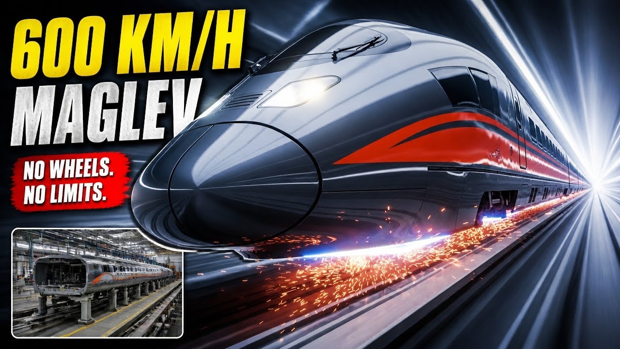 Inside China’s Maglev Factory Building a 600 kmh Floating Train