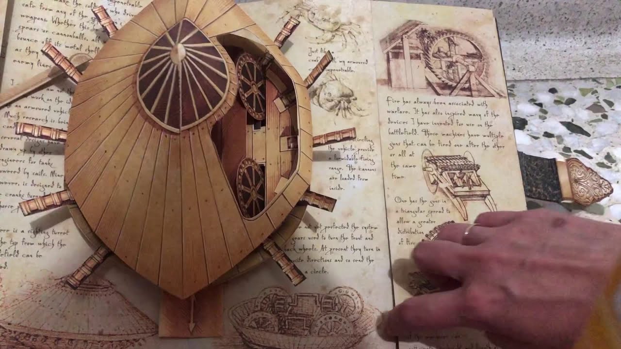 Inventions Leonardo Da Vinci - pop up models from the drawings of Leonardo Da Vinci