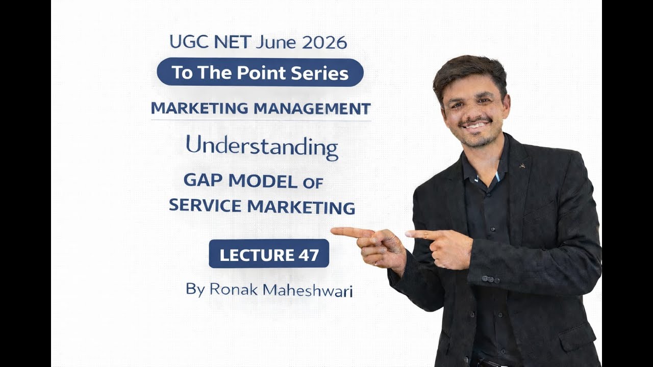 GAPS of service quality model | Marketing Management | UGCNET2026 #marketingmanagement #ugcnet