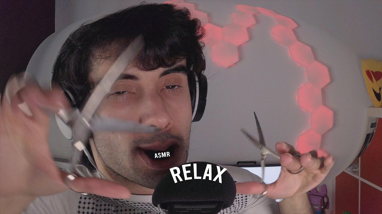 ASMR ONLY SCISSORS AND MOUTH SOUNDS (with Haircut Express)
