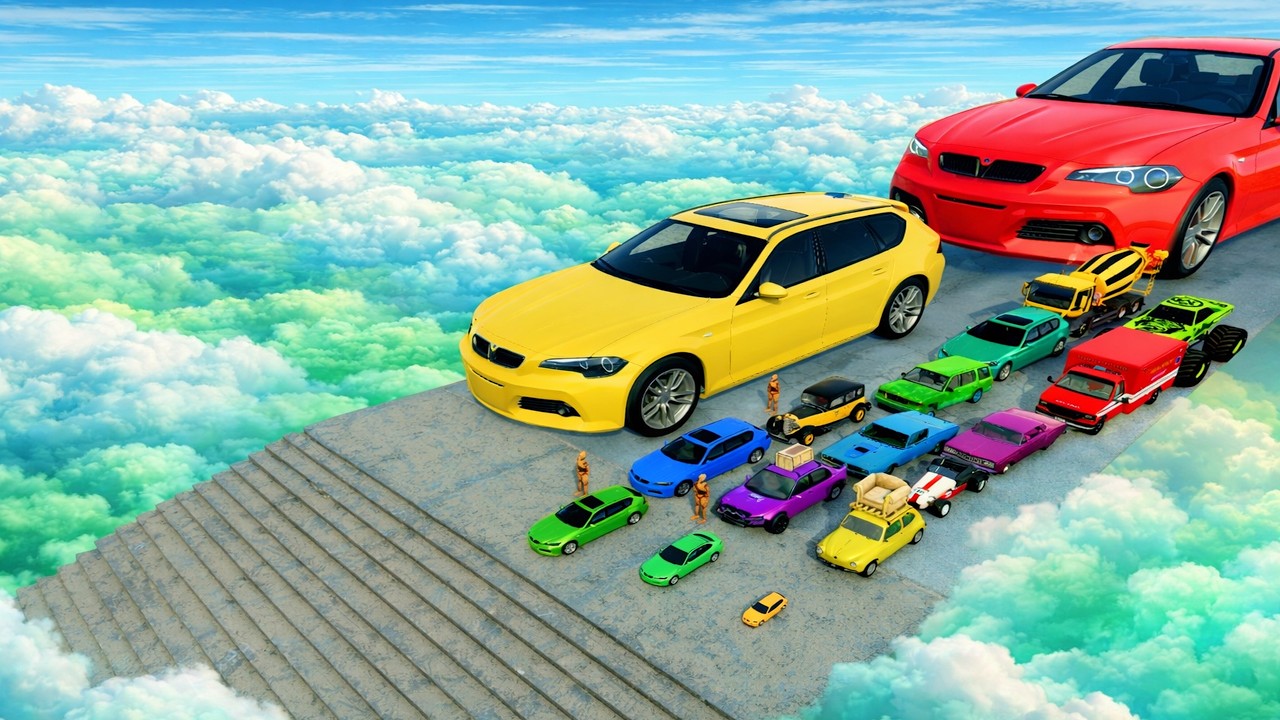 🔔 Small to BIG Cars vs LEAP OF DEATH × GIANT MONSTER STAIRS 🪜 | BEST MOMENTS MIX | Impala BeamNG
