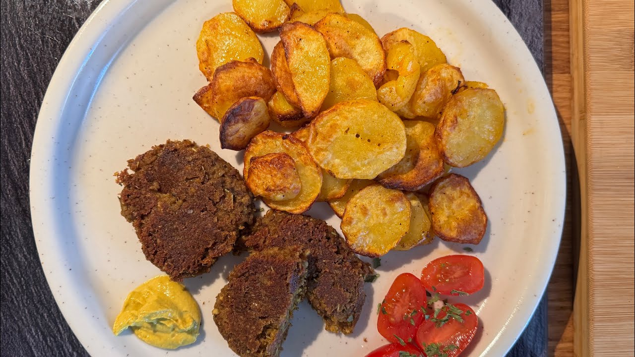 #TM6 Linsen Bratlinge und Bratkartoffeln aus dem Airfryer