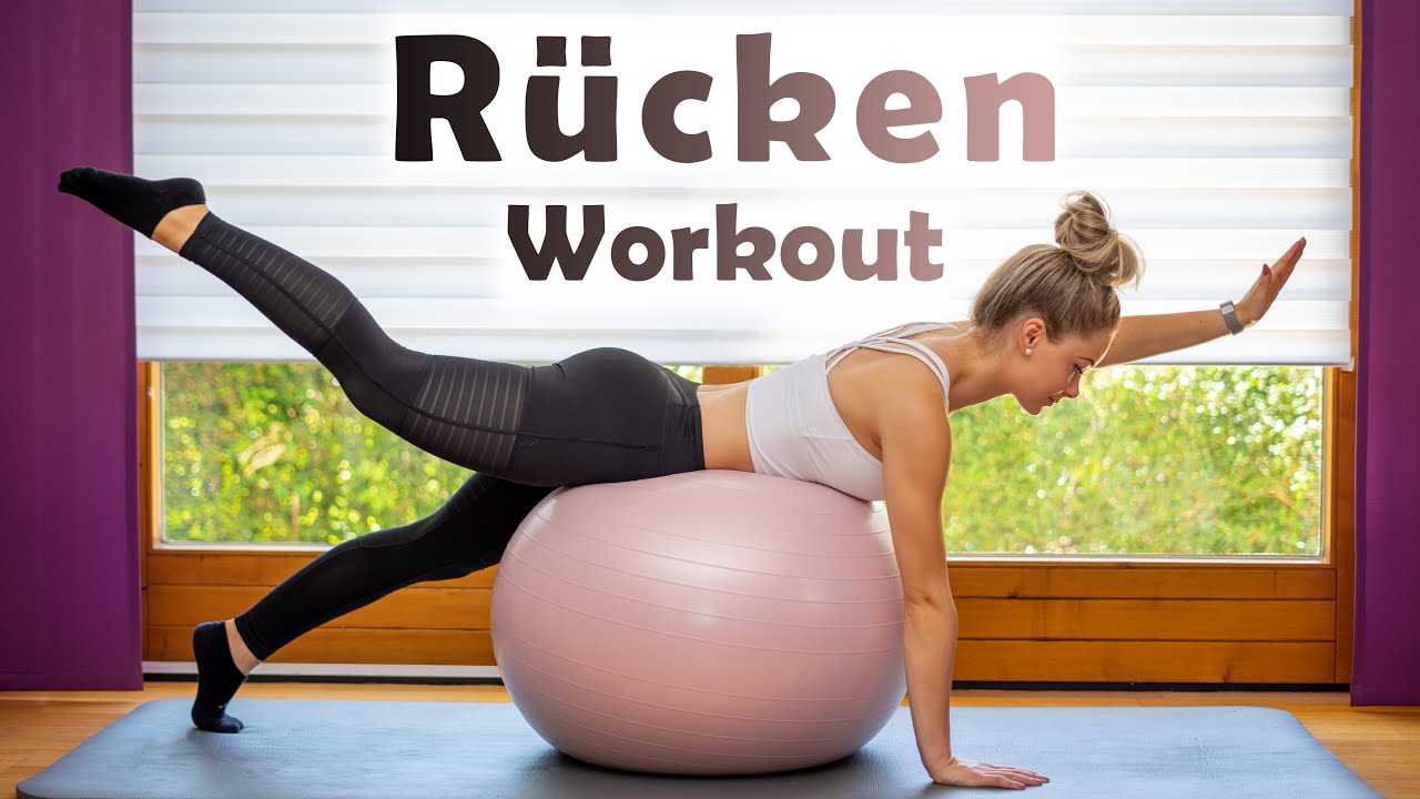 GYMNASTIKBALL Übungen für den Rücken | Workout für zuhause zum Mitmachen || Melanie
