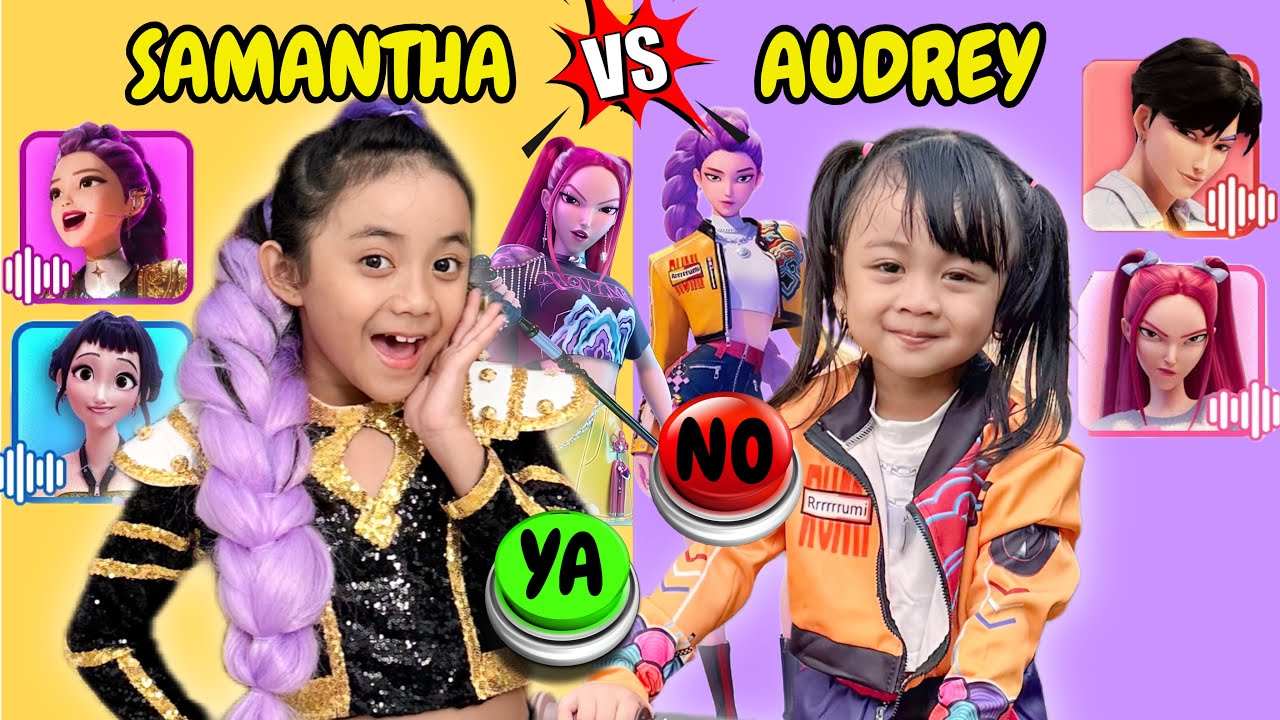 SAMANTHA VS AUDREY KUIS TEBAK GAMBAR SUARA KARAKTER KPOP DEMON HUNTER 😍 SIAPAKAH YANG MENANG QUIZ ?