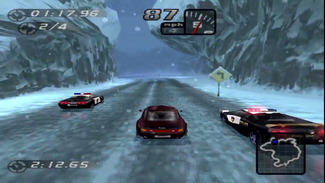 Прохождение Need For Speed ​​High Stakes (PS1 Revisited) - Snowy Ridge - Hot Pursuit - Porsche 911