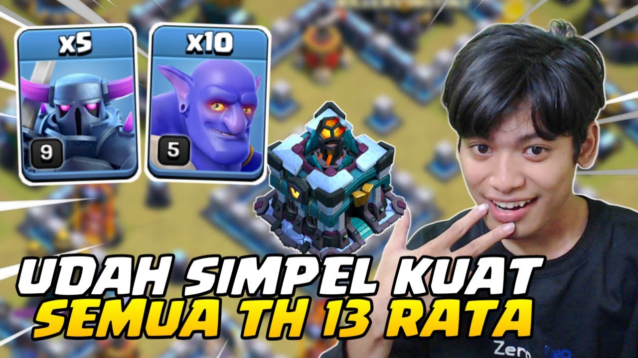 COMBO FAVORITKU NIH! Pekka + Bowler WAR TH 13 - COC Indonesia