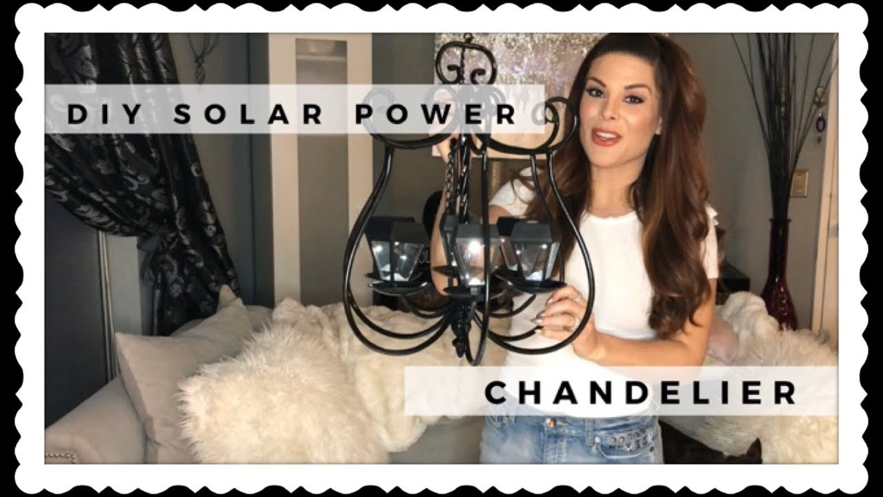 DIY Outdoor Solar Light chandelier no electricity needed