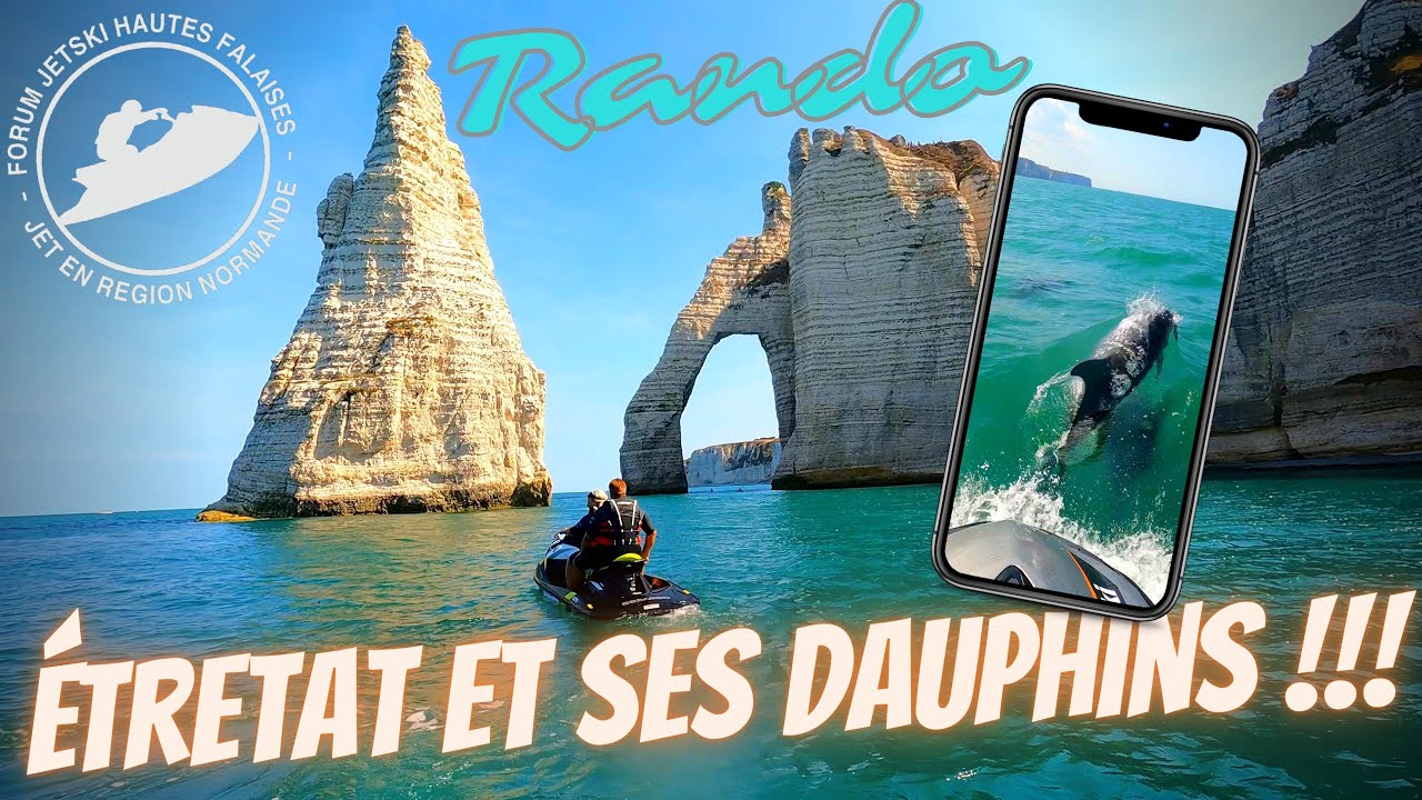 [Jet Ski] Des dauphins par dizaines à Étretat !!! [4K]