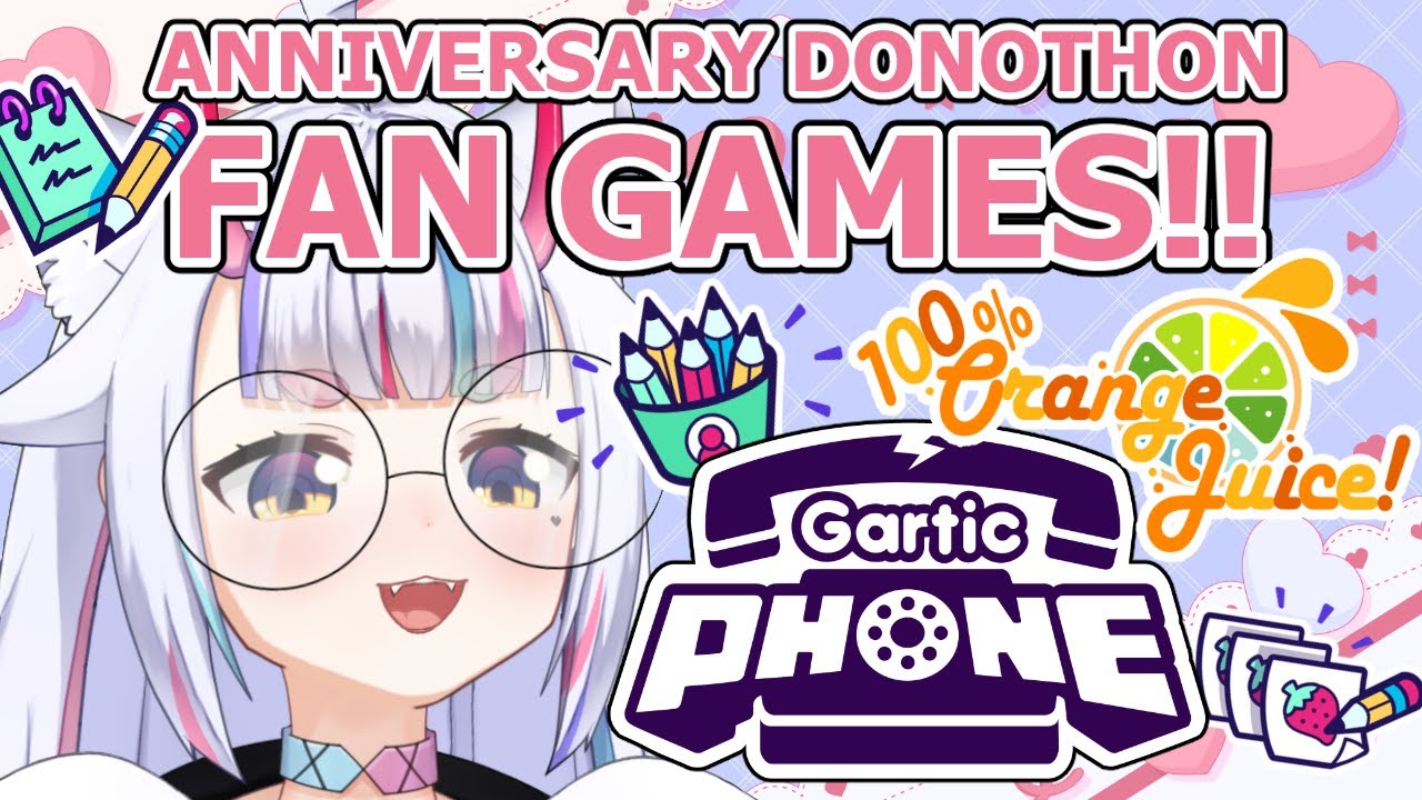 【DONOTHON DAY 3】✏️ GARTIC PHONE WITH FANS!! + 100% Orange Juice? 🍊【Shiroroll】