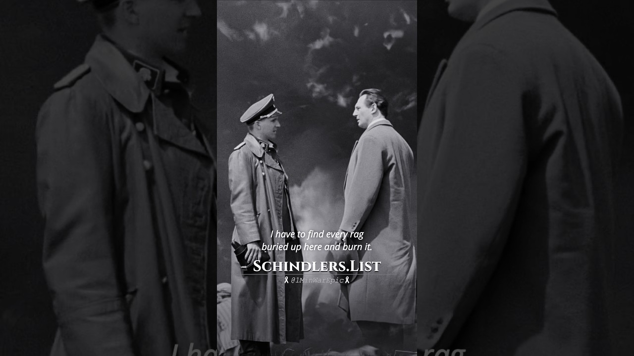 Some day, this is all going to end,.Schindler&rsquo;s List (1993)