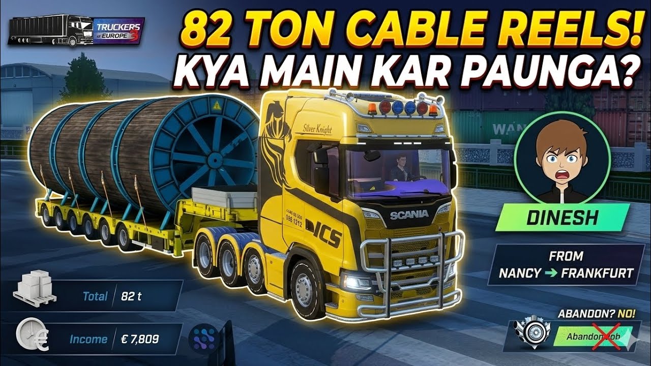 Impossible Load? 82 Tons Cable Reels Delivery! | TOEU3 Gameplay