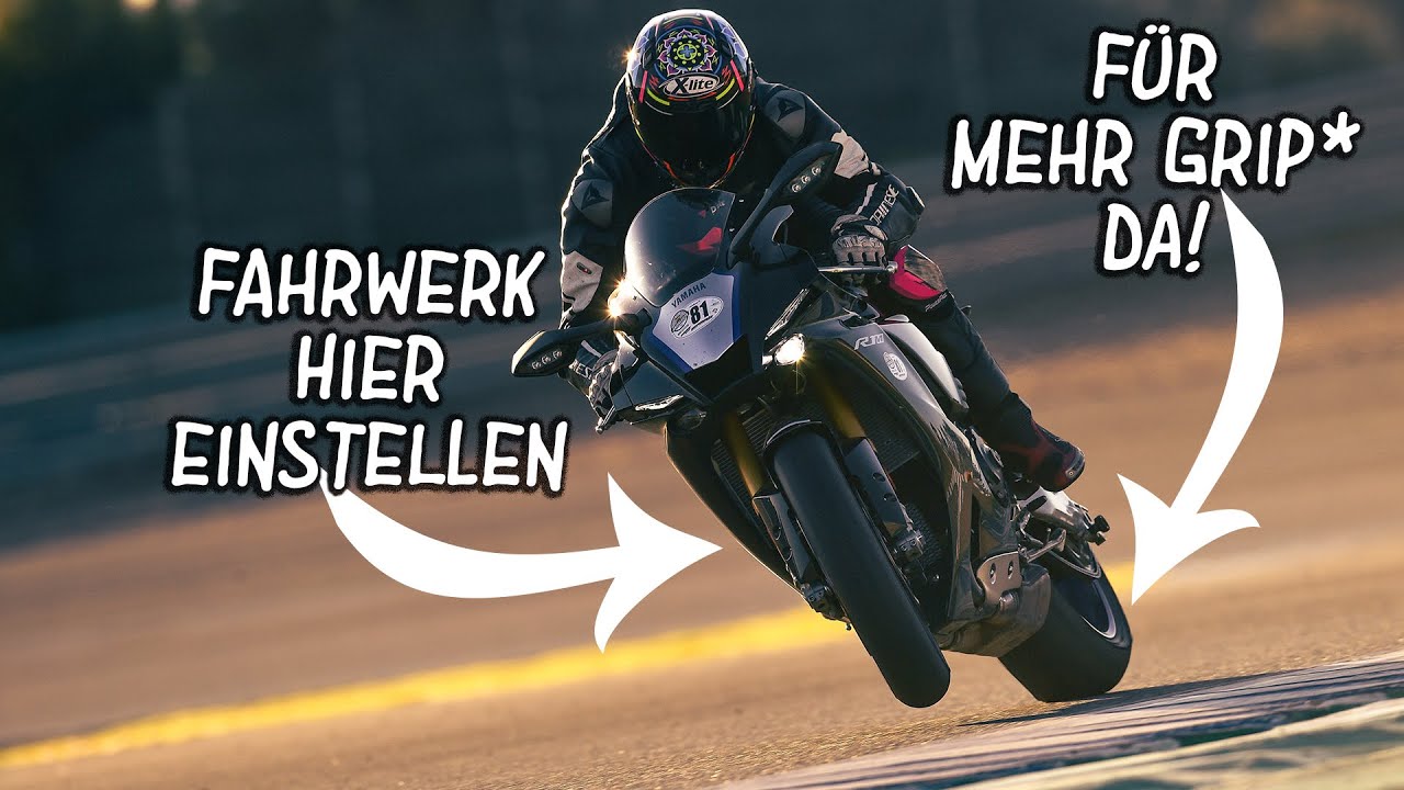 Mehr GRIP am Hinterreifen, durch Einstellung der Federgabel | wie geht das? Motorrad | Rennstrecke