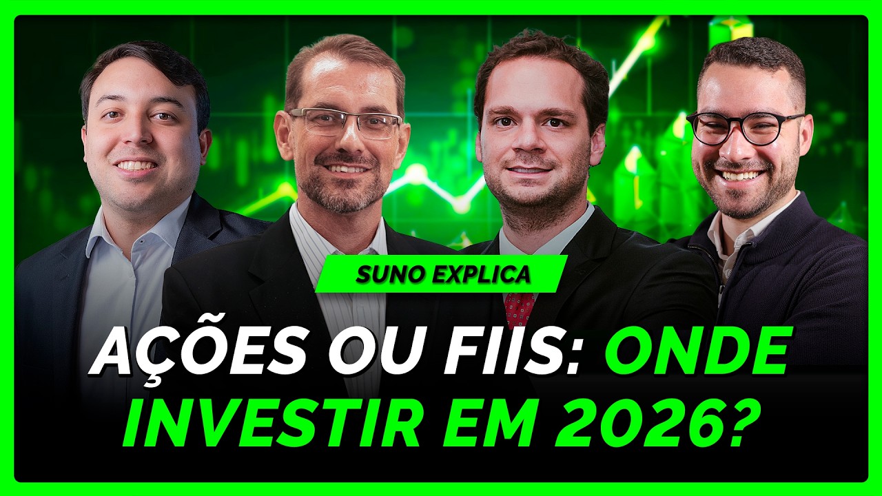 FIIs vs Ações: Onde investir em 2026? Aprenda com Professor Baroni, Tiago Reis e Gustavo Sung