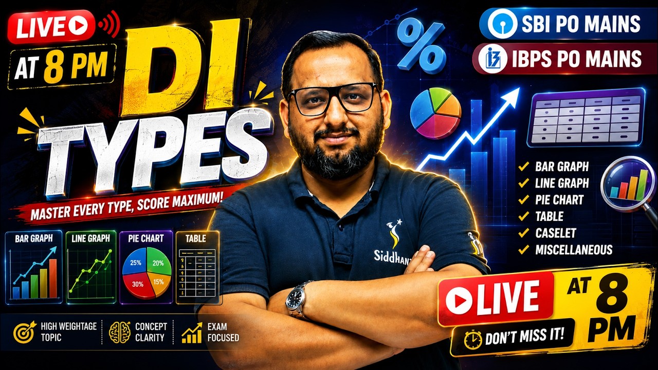 SBI PO & IBPS PO Mains 2026 | DI (Data Interpretation) | Gaurav Sir | Live Class
