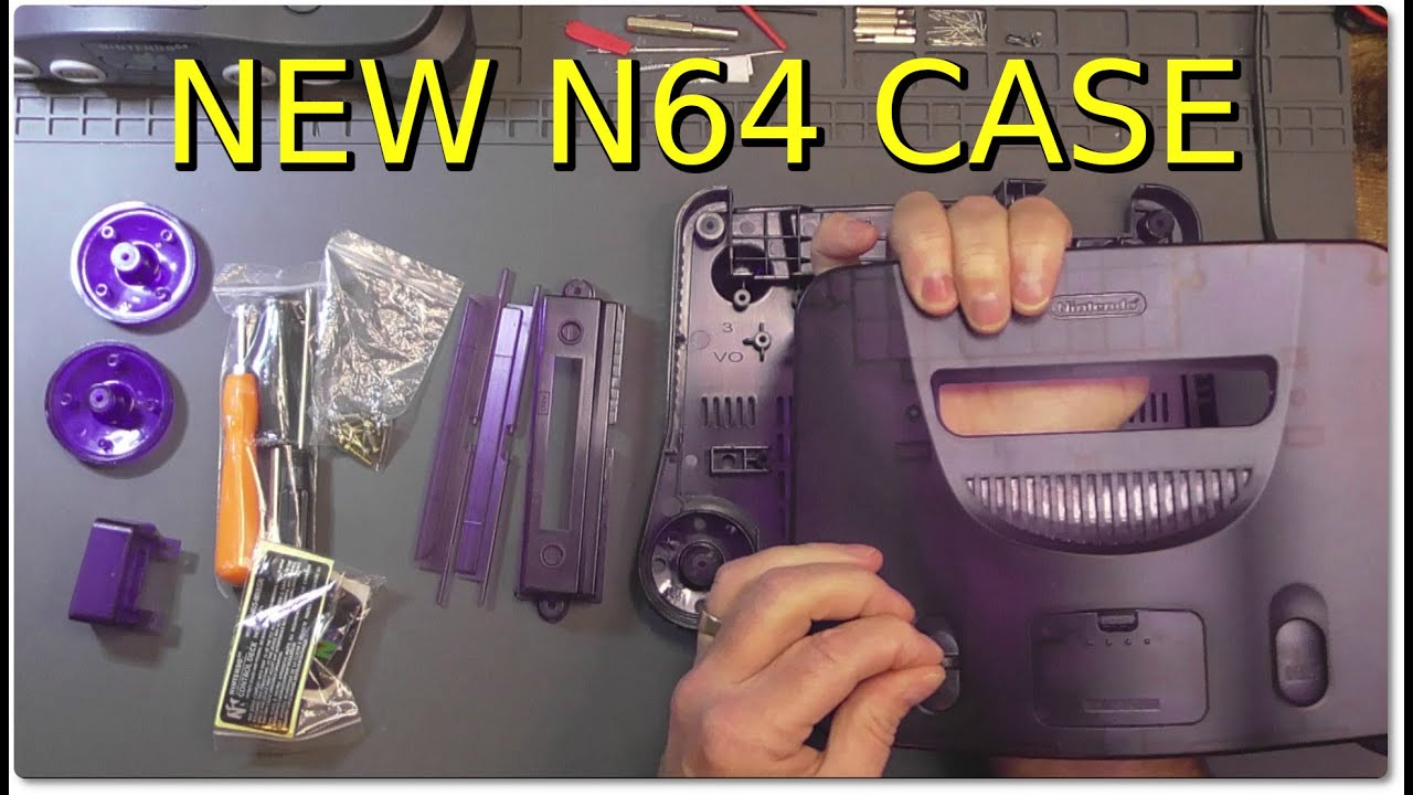 N64 Purple Replacement Case.  Transplanting N64 from machine with cracked case.