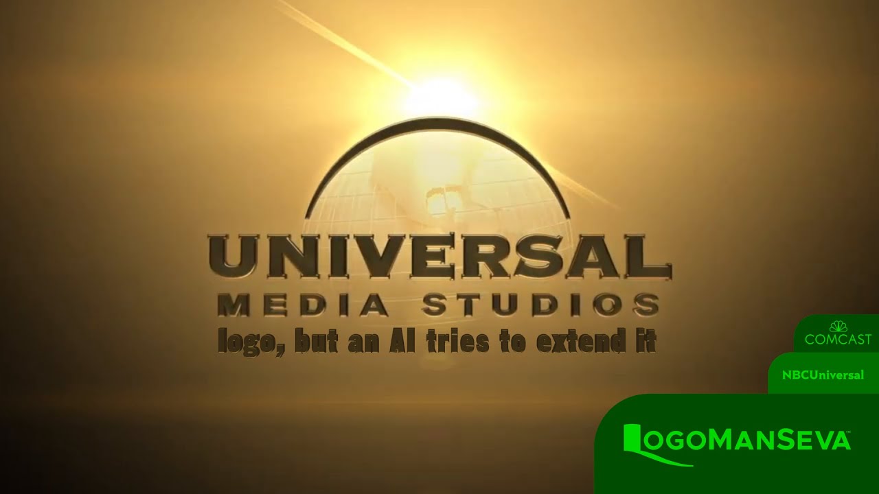 The Universal Media Studios logo, but an AI tries to extend it | LogoManSeva Entertainment