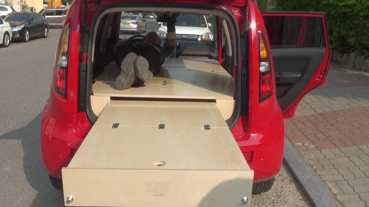 34_ KIA SOUL CUV camping SOUL bed camper with 264 lb durability drawer