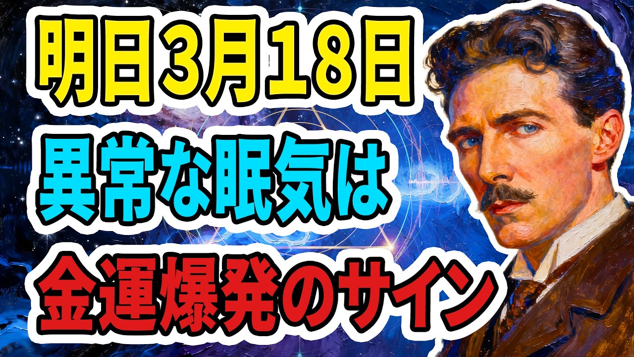 【ニコラ・テスラ】明日3月18日、人生が反転する“臨界点”。今の眠気は富が流れ込む前兆です【名言】【教訓】【哲学】