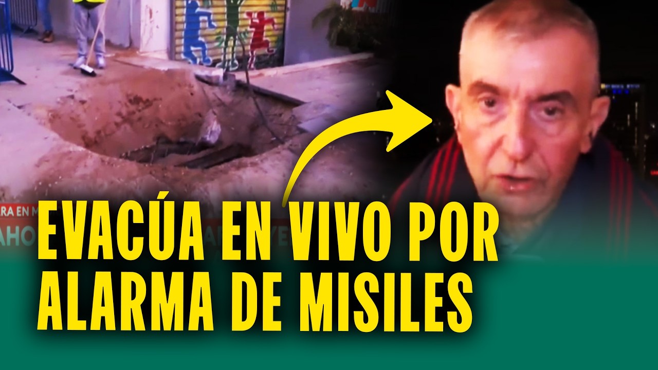 Periodista en Tel Aviv es interrumpido en vivo por alarma de misiles: 