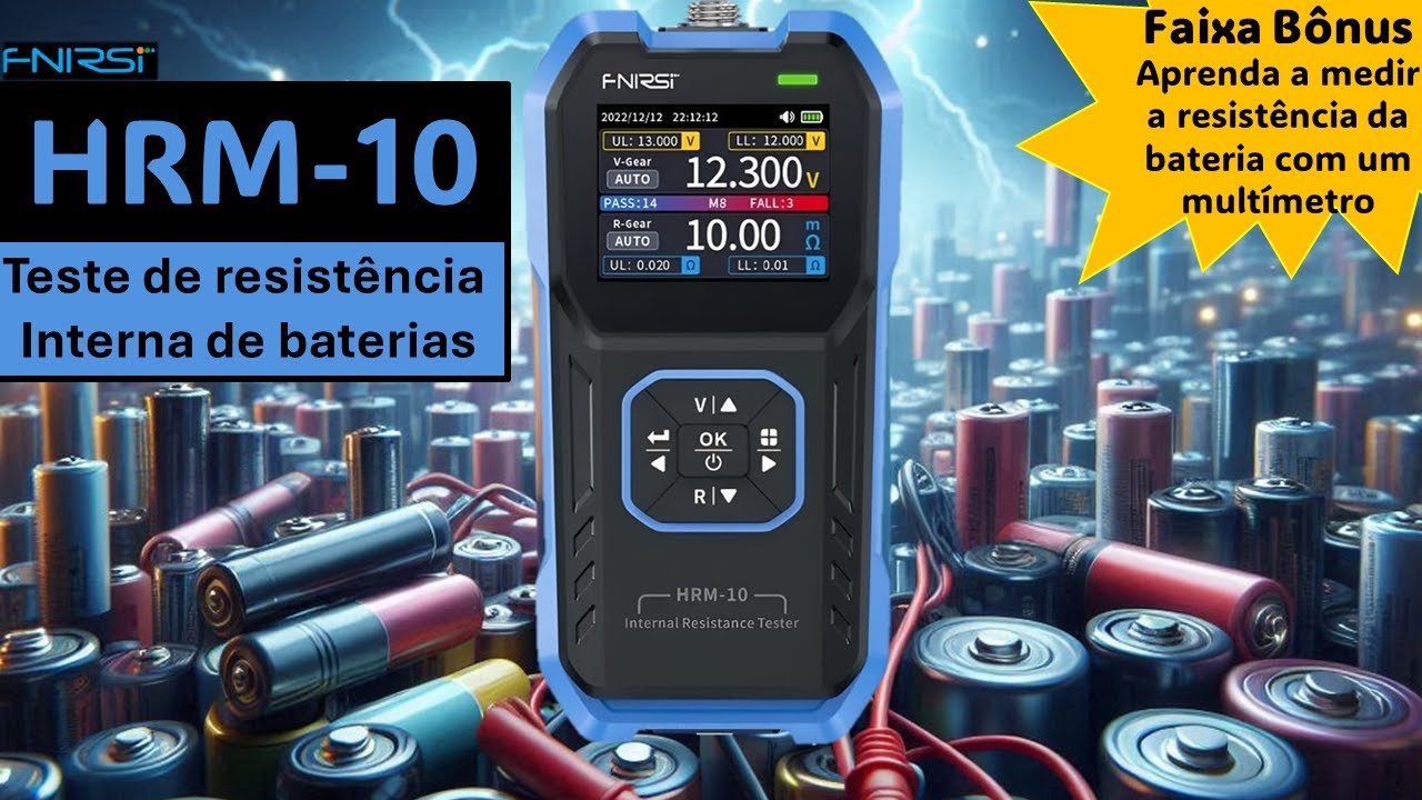 A bateria está boa ainda? Essa resposta você tem com o medidor de resistência de baterias HRM-10