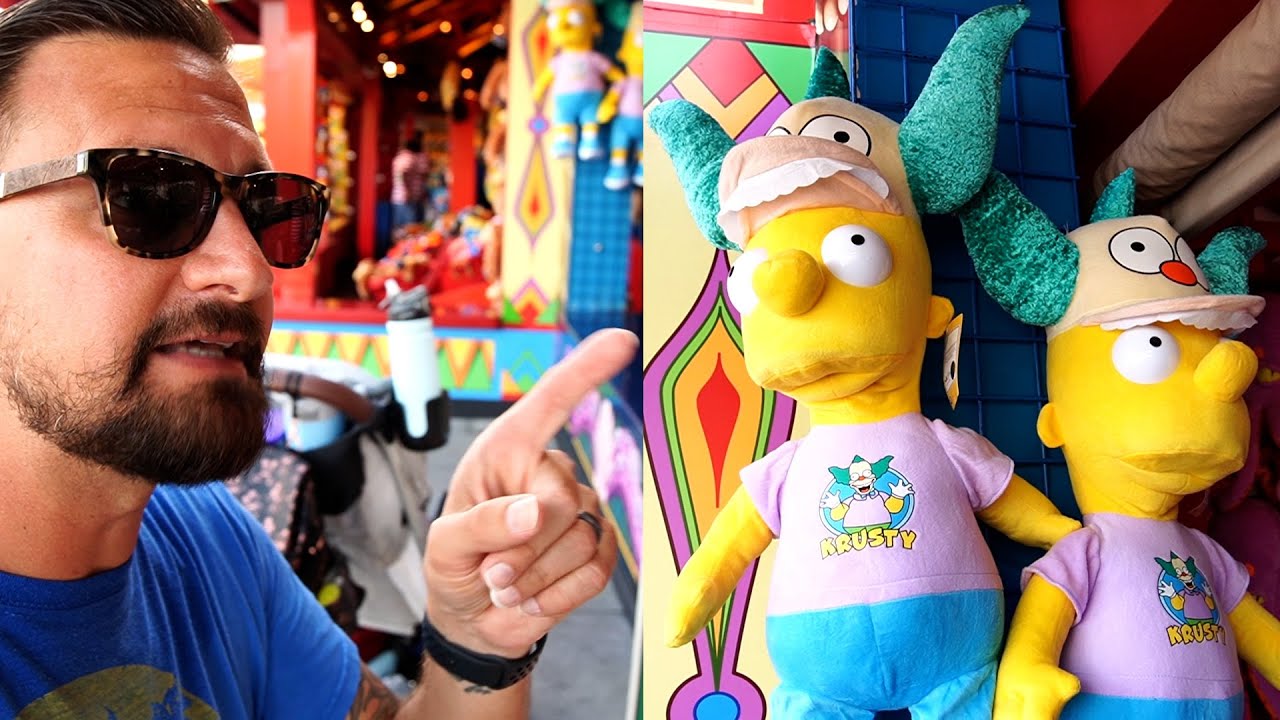 Playing Every Universal Studios Simpsons Land Carnival Game! | Prizes, Lunch & Exploring Springfield