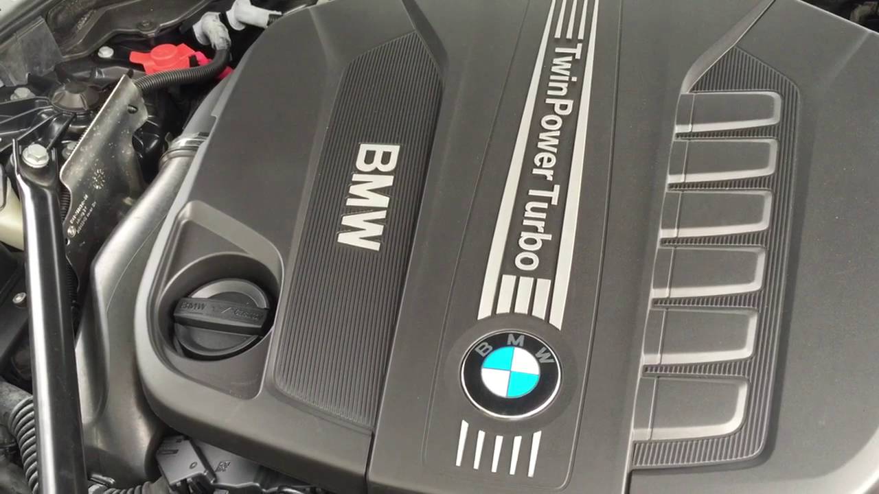 BMW 530d Engine sound turbo whistle under hood twin power turbo 260 hp/6-Cylinder Turbo Diesel F10