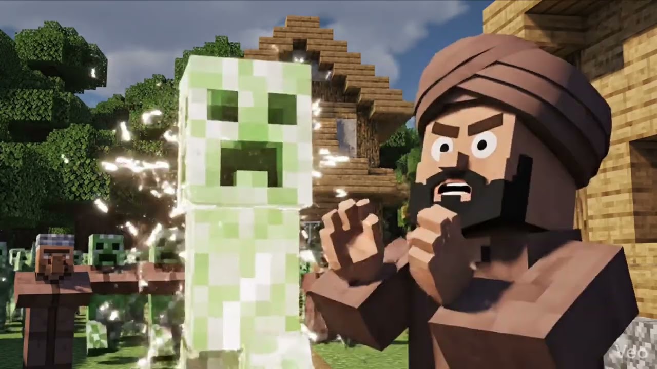 Minecraft Village Didn’t Survive the Creeper Attack… 😱
