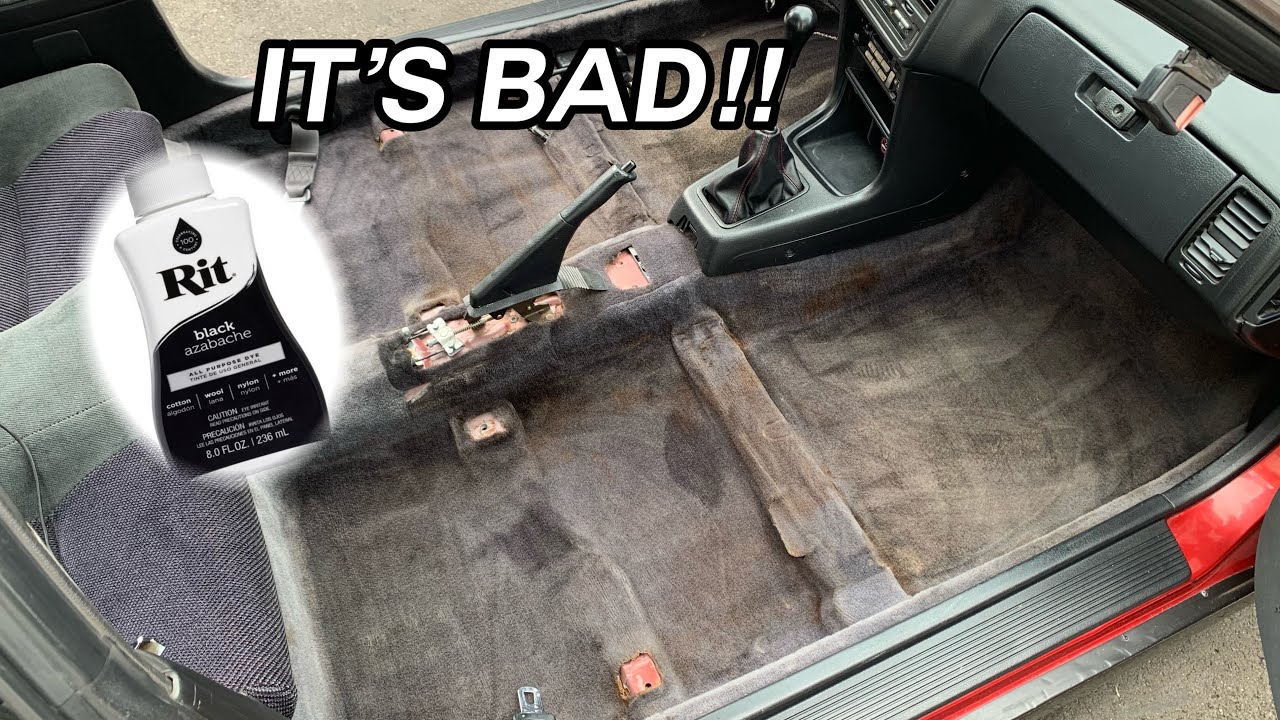RESTORING MY DESTROYED CARPET ON MY INTEGRA DA9!! (W/ RIT DYE)