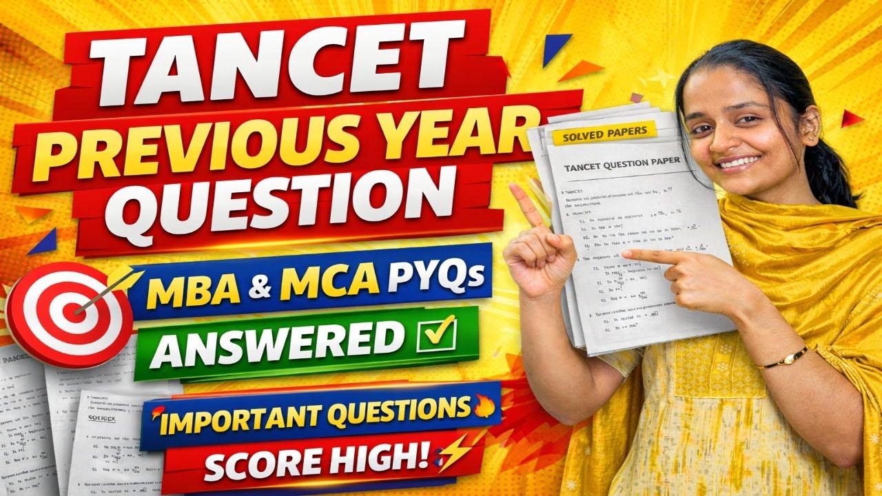 Тест TANCET PYQ, который поможет вам получить 90+ процентиль | MBA и MCA