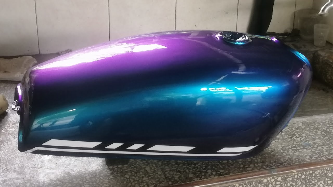 Honda tmx 155 gas tank (chameleon paint), Blue purple