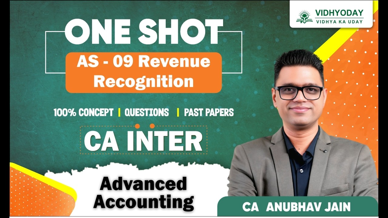 AS-9 REVENUE RECOG. | Advanced Accounting | ZIDD Revision | CA Inter May 2026 | CA Anubhav Jain