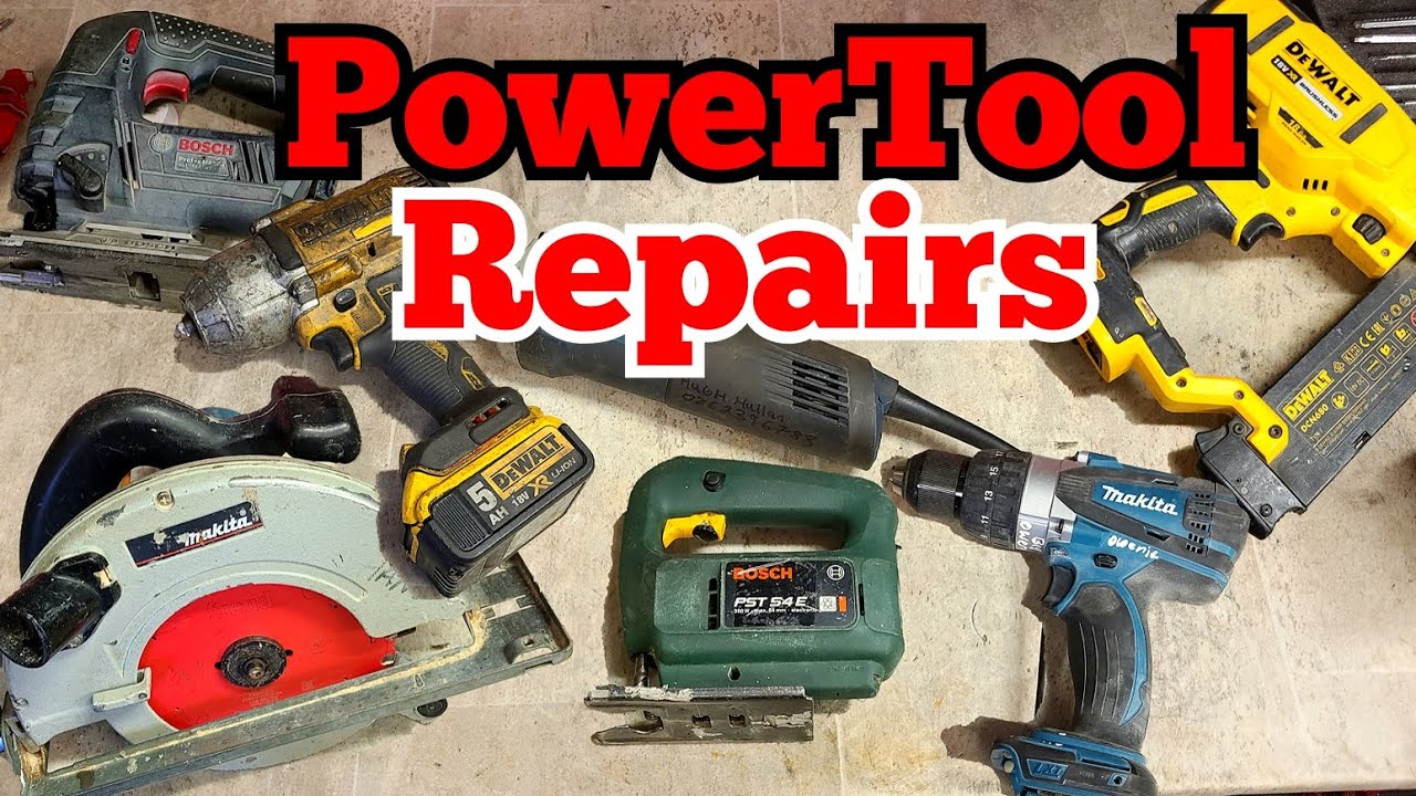 Power Tool Repairathon, Bosch, makita and Dewalt tools In need of repairing.