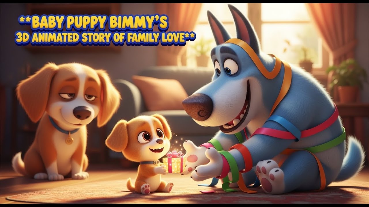 Baby Puppy Bimmy's 3D Animated Story of Family Love | My Puppy Life