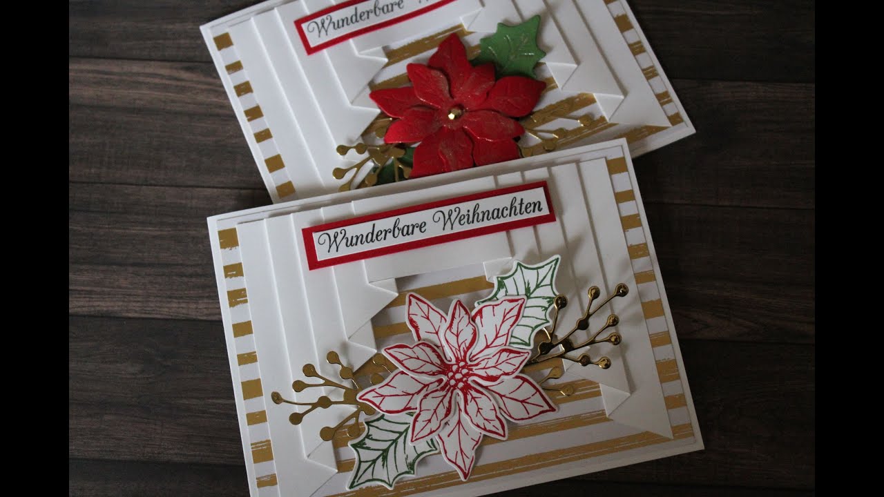 Weihnachtskarte mit Vorhang im Kleinformat mit Stampin`UP! Produkten