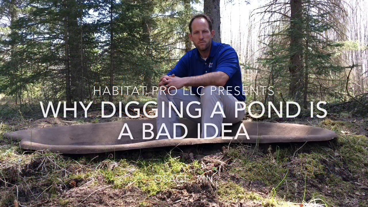 DIGGING A DEER WATERHOLE IS A BAD IDEA! So what’s the best option? EARTH POND!